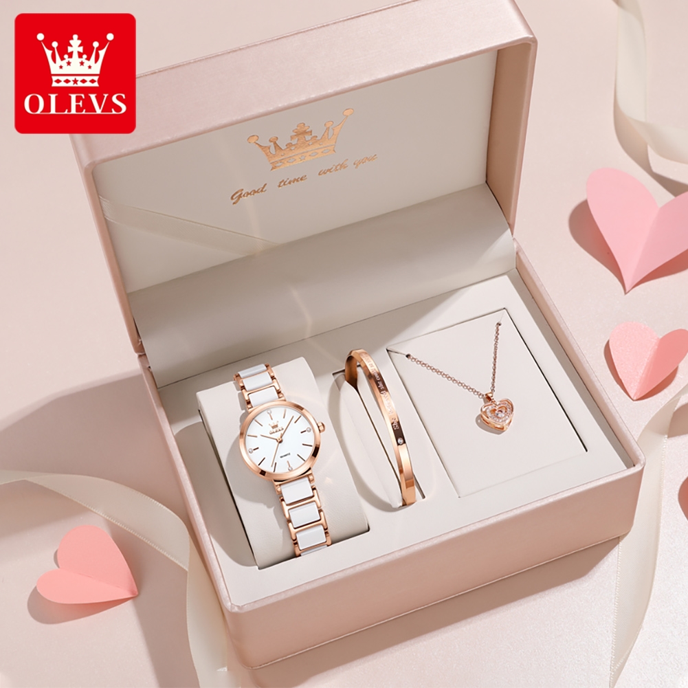 Jam Tangan Wanita OLEVS 5877 M - Accessories With Watch ulasan dan harga