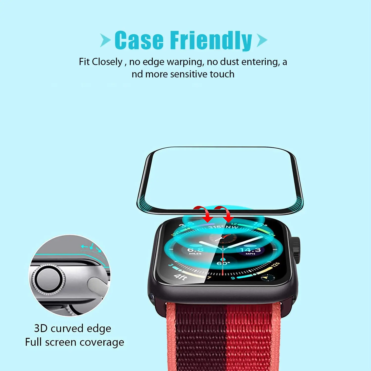 Pelindung Layar Film Tempered  - Smartwatch Case ulasan dan harga