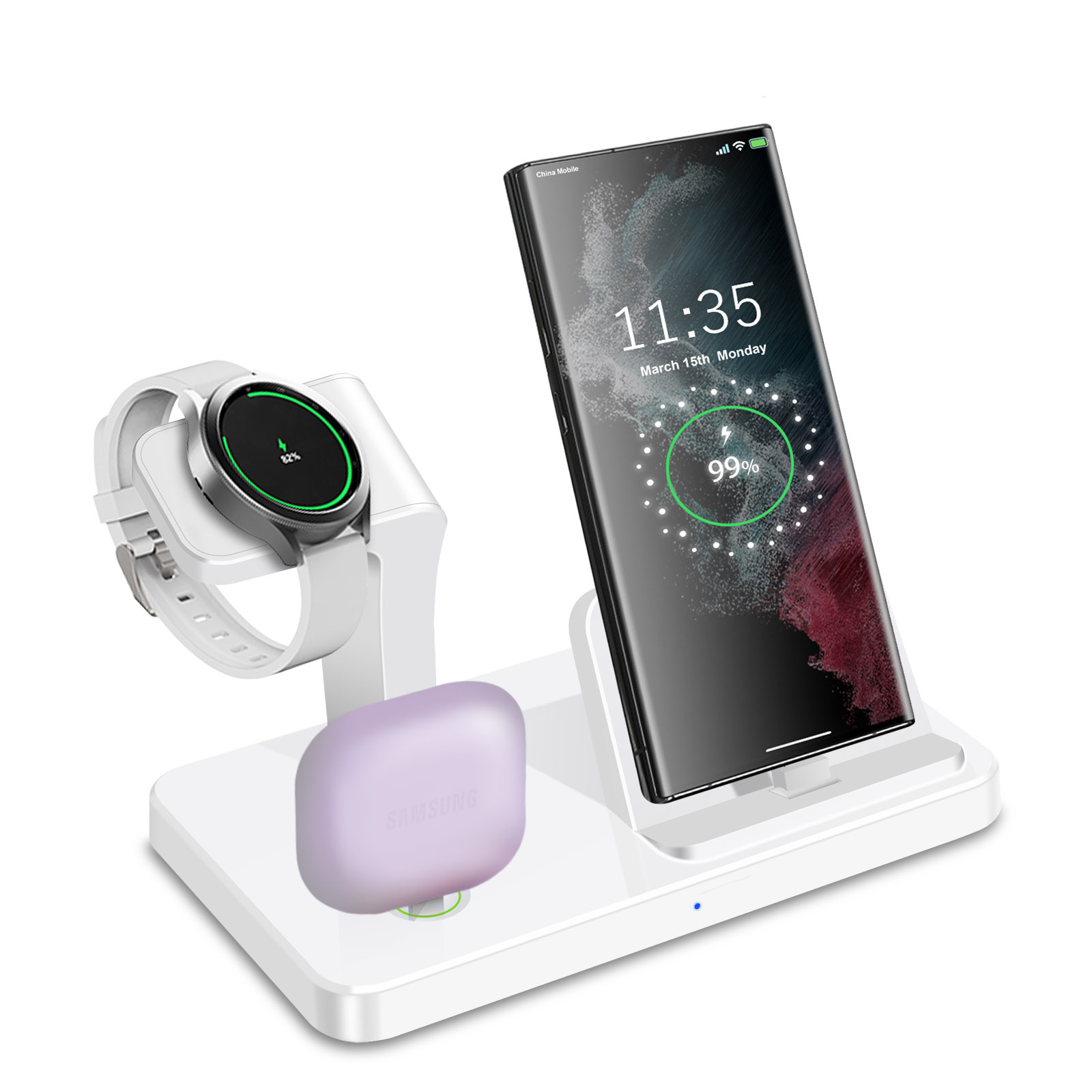 Dok Pengisi Daya Nirkabel 3 in - Smartwatch Ac ulasan dan harga