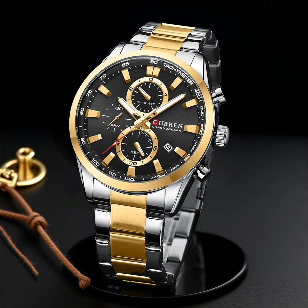 CURREN Jam Tangan Olahraga Chr - Accessories With Watch ulasan dan harga