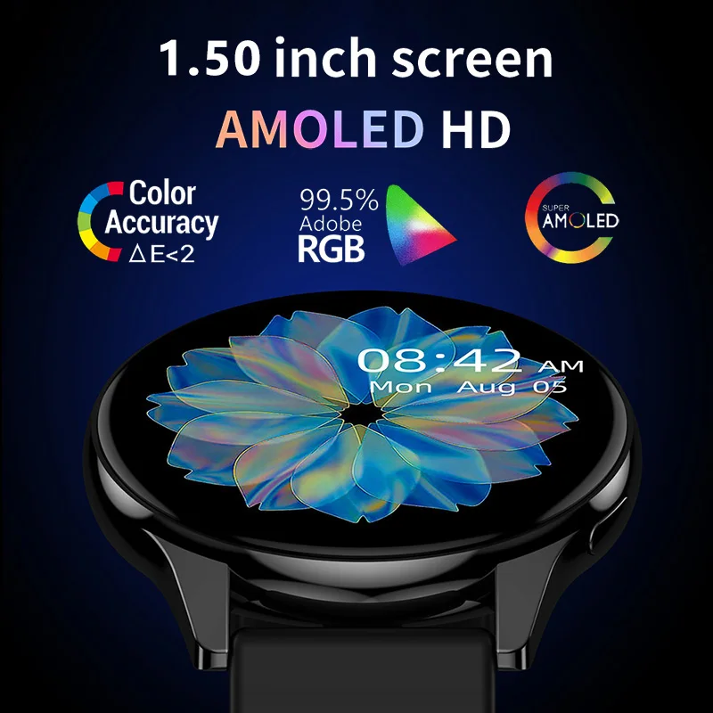 Jam tangan pintar AMOLED 1.50  - Smartwatch Face ulasan dan harga